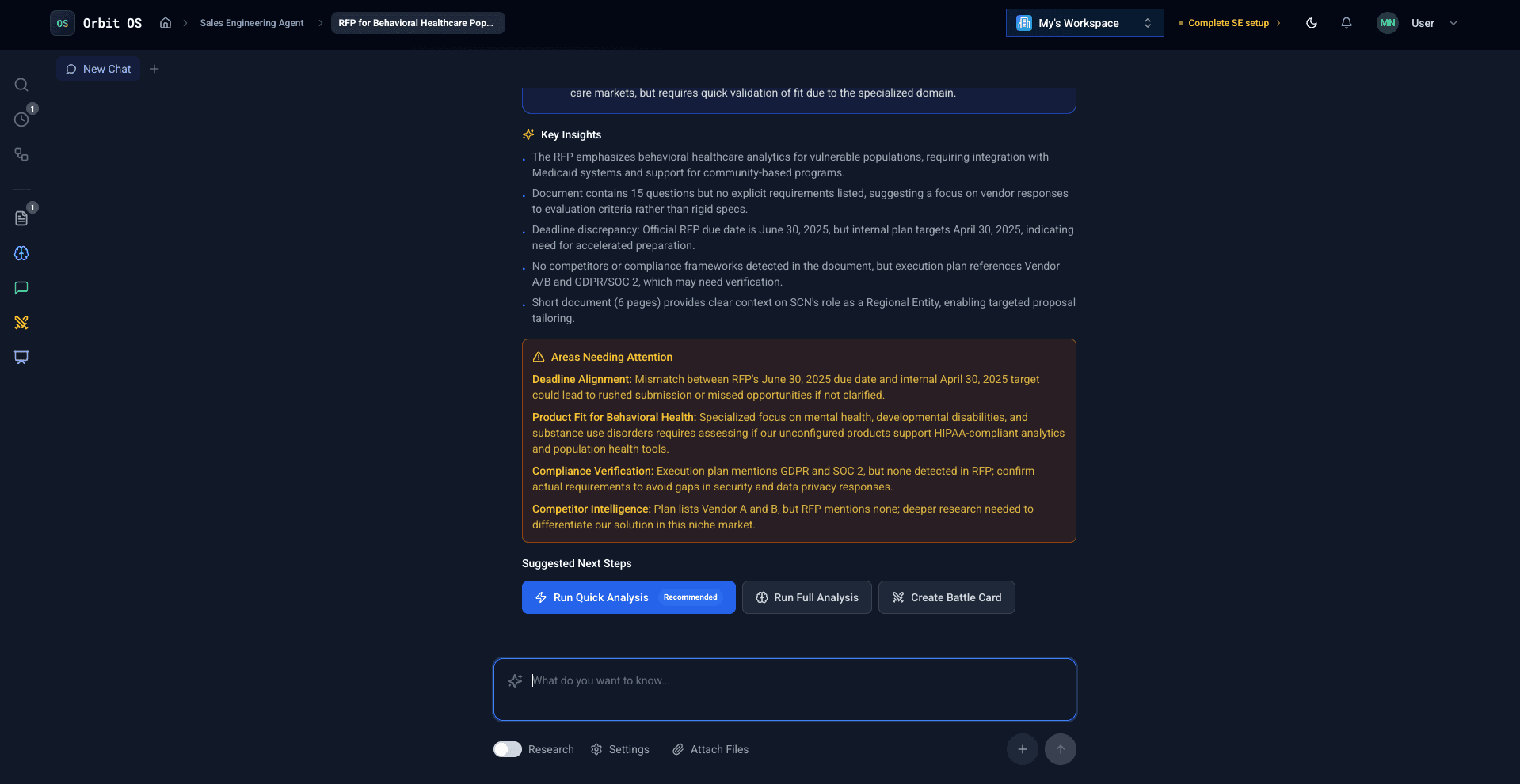 Execution Plan after case creation