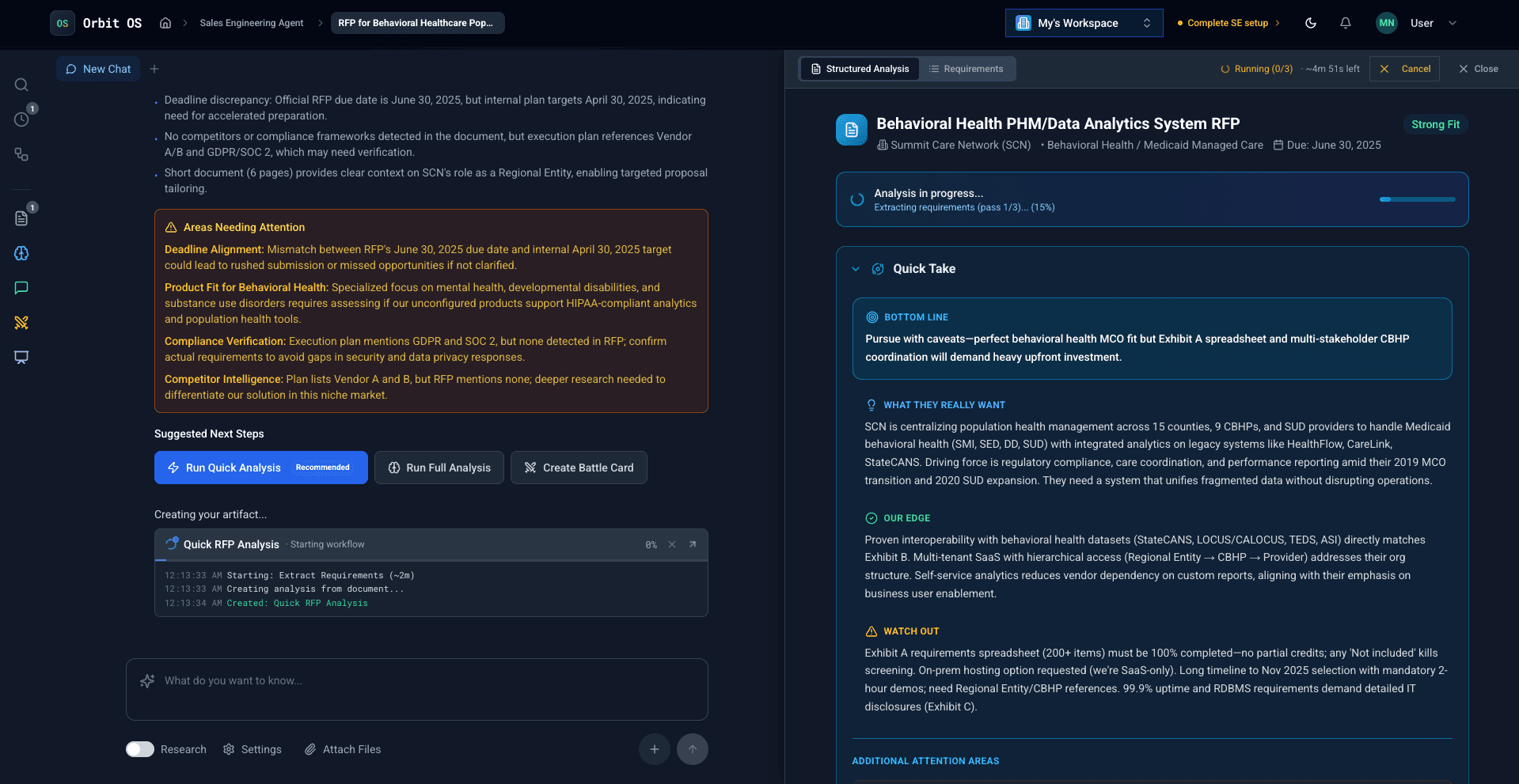 RFP Quick Analysis - First Pass